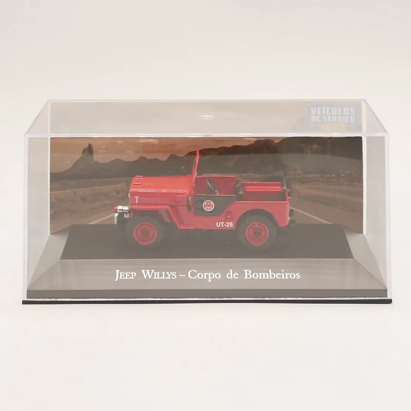 Ixo 1:43 JEEP Willys Corpo de Bombeiros Diecast Model Car Metal Toy