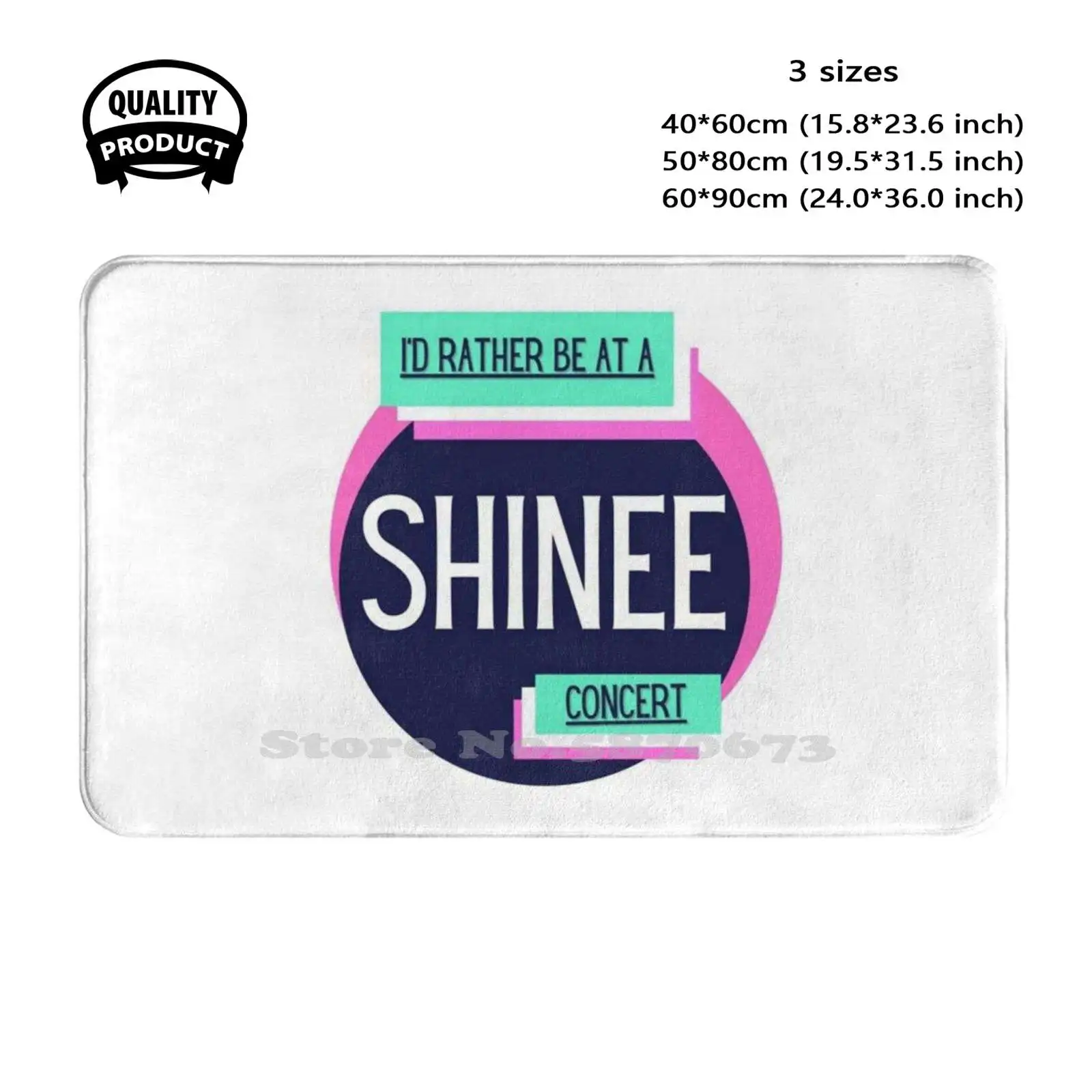 I’D Rather Be At A Shinee Concert Soft Cushion Home Carpet Door Mat Car Rug Shinee Concert Shinee Comeback Kpop Concert K Pop