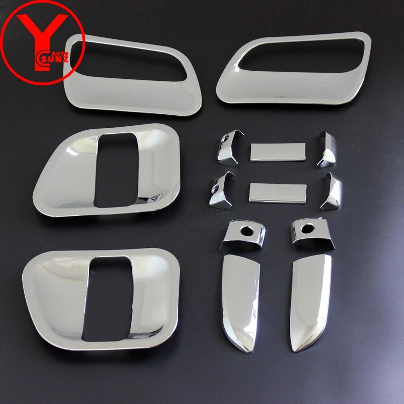 YCSUNZ abs chrome side door handle protector parts accessories for Toyota Hiace Commuter 2005-2008 2009 2010 2012 2014 2016 2018