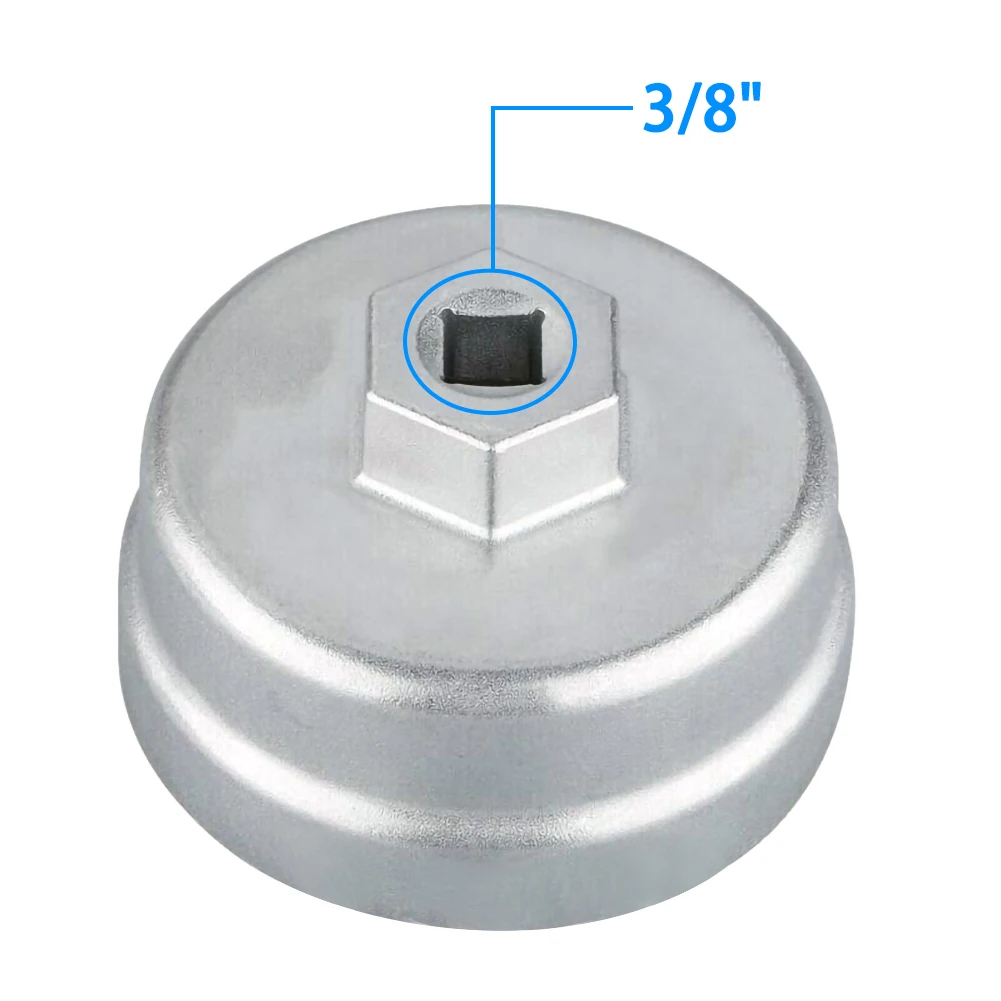 Universal 65mm 75mm x 24mm 14 holes Flutes Oil Filter Wrench Cup Socket Type Cap Remover Tool