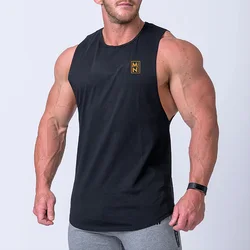 Men's Summer Clothing Fitness Cotton Tank Top Gym Sports Bodybuilding Sleeveless Shirt Garment Male Undershirt Casual Vest