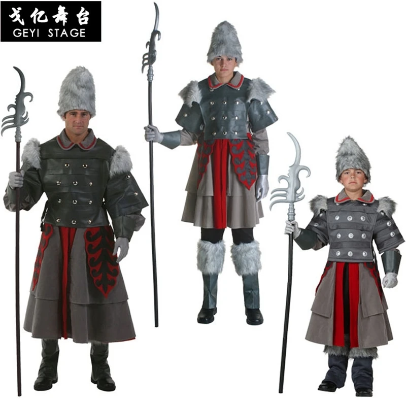 Anime Ancient Man Adults Ancient Warrior Soldier Masquerade Cosplay Costume Outfit Clothing Carnival Party Supplies