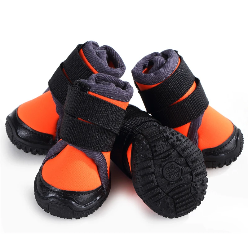 Waterproof Dog Shoes Winter Anti-Slip Shoes For Dogs Red Pet Dog Boots For Small Breeds Big Breeds Dogs Walk Hiking Shoes Dog