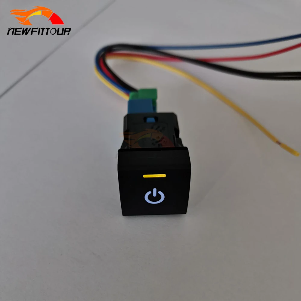 

Blue LED Fuel Flap Opening Front Camera View Push Button Switch For Toyota Camry Land Cruiser Prado 150 2020 Corolla Altis