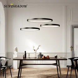 Led Chandeliers Pendant Light Black White Gold Modern Home Pendant Lamp for Living room Dining room Kitchen Bedroom Hanging Lamp