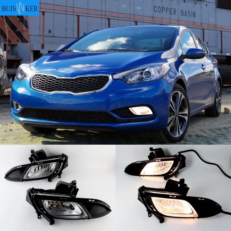 

Front Bumper Fog Light frame cover For KIA Forte 2014 2015 2016 Fog Lamp hood FogLight lid FogLamp shell cable