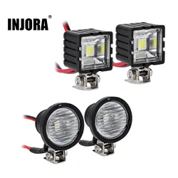 INJORA LED Lights Bright fari Spotlight per 1/10 RC Crawler Car TRX4 TRX6 Axial SCX10 90046 Wraith RR10 VS4-10 Redcat Gen8