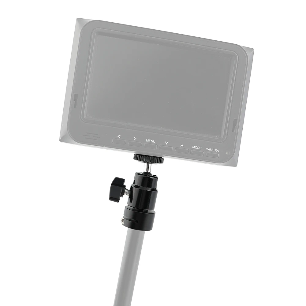 CAMVATE تنوعا الكرة رئيس محول حامل مع 1/4 "-20 ذكر الموضوع جبل و القياسية 15 مللي متر قضيب ميناء ل على شاشة كاميرا دعم