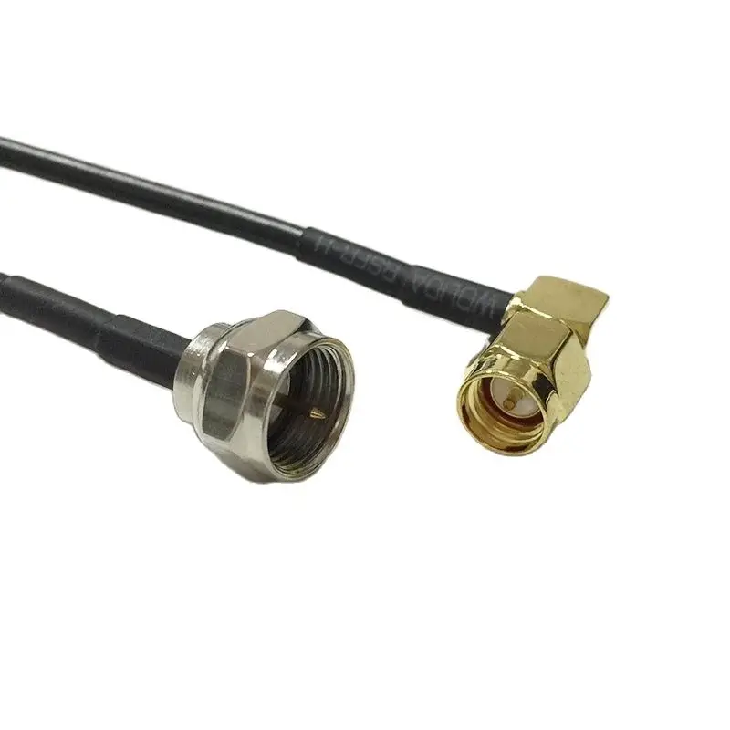 New Modem Coaxial Cable SMA Male Plug Right Angle Switch F Male Plug Connector RG174 Cable Pigtail 20CM 8