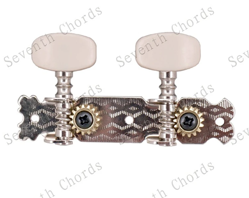 2 Teile/satz Ukulele String Tuning Pegs Tasten Ukulele Mechaniken Tunersguitar Zubehör Teile Chrom Musical Instrument – Detail 6