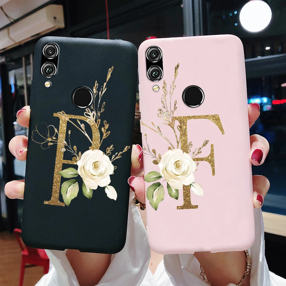 Cover Honor 8X per Huawei Honor 8X custodia lettere carine custodia morbida in Silicone per telefono Cover posteriore per Honor 8X Honor 8C 8 X C