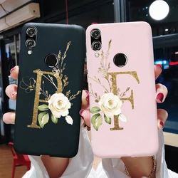 Cover Honor 8X per Huawei Honor 8X custodia lettere carine custodia morbida in Silicone per telefono Cover posteriore per Honor 8X Honor 8C 8 X C paraurti