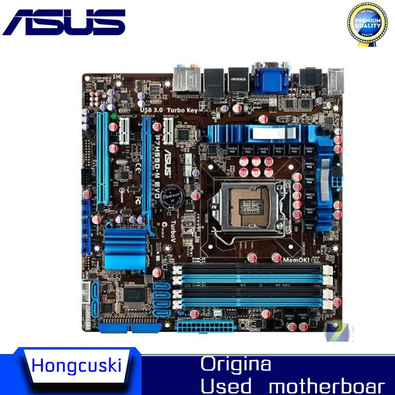 

Used For ASUS P7H55D-M EVO original motherboard DDR3 LGA 1156 Support I3 I5 cpu 16GB USB2.0 VGA HDMI H55 Desktop motherborad