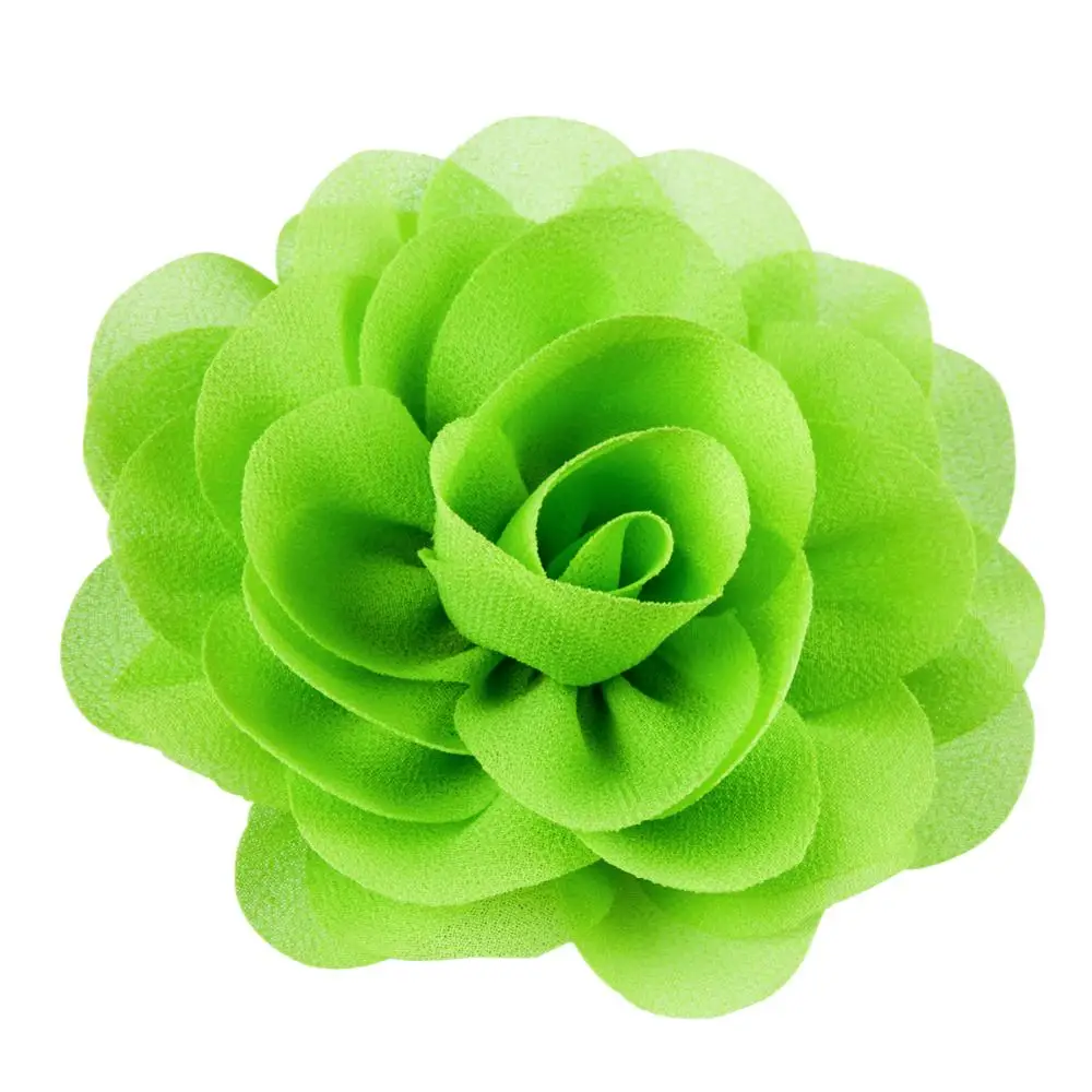 20 renk kızlar şifon çiçek saç klipleri prenses gül şapkalar butik çocuk tokalar tokalarım çocuklar saç Acccessories