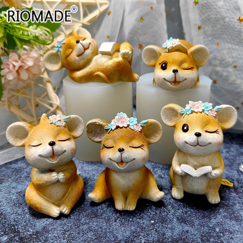 3D Simulation Mouse Silicone Mold Baking Chocolate Mouse Fondant Cake Decorating Tools DIY Crafts Resin Gypsum Candle Mould