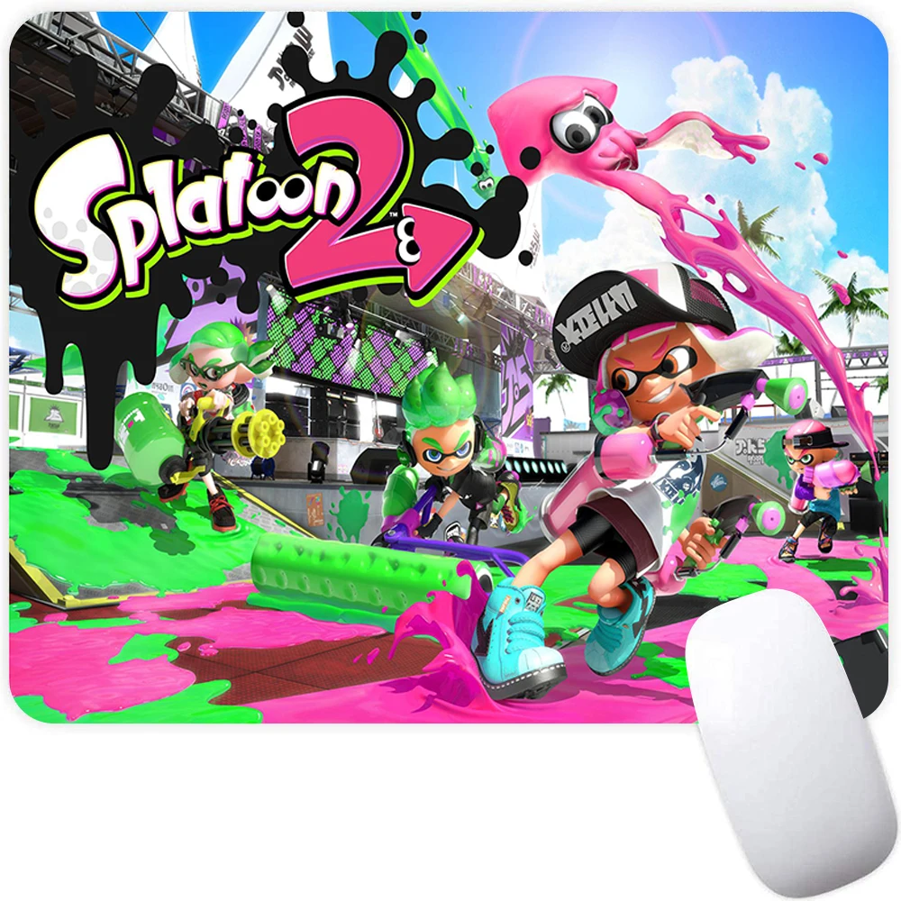 Small Gaming Mouse Pad Computer Office Mousepad PC Gamer Mouse Mat Laptop Mausepad Splatoon 2 Mouse Carpet Keyboard Mat Desk Pad