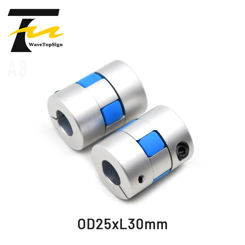 Three Jaws D25L30 Coupler Aluminium Plum Flexible Shaft Coupling Motor Connector CNC Flexible Couplings 5/6/6.35/8/10/12mm