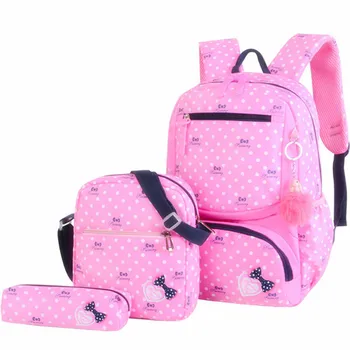 3 teile/satz Druck Schule Taschen Rucksäcke Schul Mode Kinder Schöne Rucksack Für Kinder Mädchen Schule tasche Student Mochila sac
