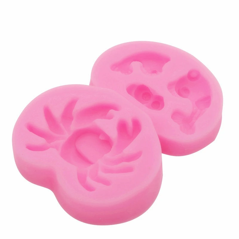 Silicone  Mold Shell Starfish Conch Shape Fish Mermaid Tail Fondant Decorating For DIY  Lollipop Jelly and Candy Molds