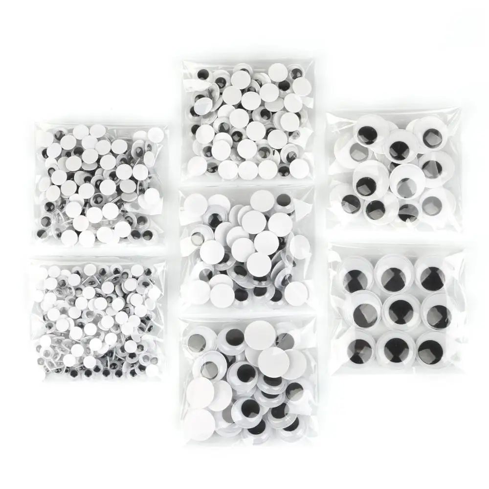 

100-550pcs Self Adhesive Wiggle Googly Eyes For DIY Handmade Art Craft Toys Children Kids Accessories Supplies