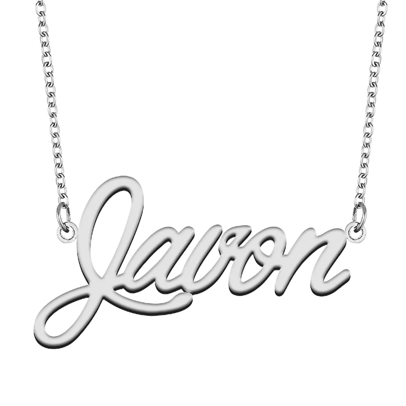 Javon Kalung Nama Kustom Choker Liontin Kustom Hadiah Perhiasan Pribadi untuk Hadiah Natal Wanita Anak Perempuan Teman