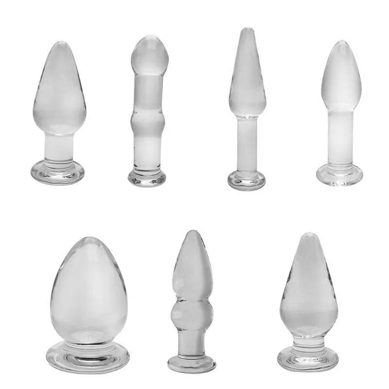 

Pyrex Crystal Glass Anal Plug Big Long Glass Butt Plug Penis Adult G-spot Male Masturbator Dildo Gay Sex Toys