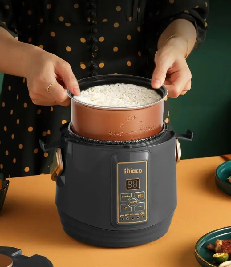 Портативная мульти-рисоварка Huaco с антипригарным покрытием, интеллектуальная бытовая техника для приготовления пищи на 1,6 л, кухонная утвар...