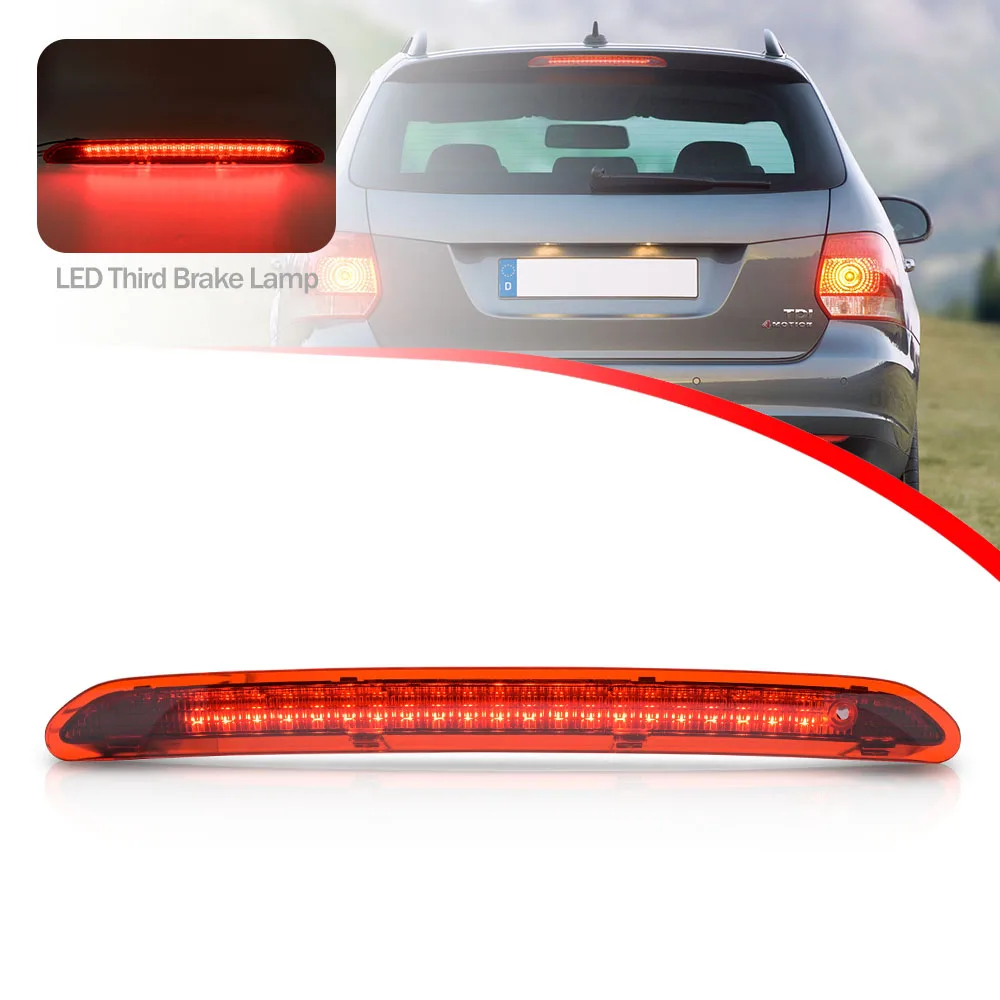 For 04-09 VW MK5 Golf Hatch Plus MK6 11-13 Golf Variant Cabrio LED High Mount Third Brake Light 3rd Stop Lamp Tail Lamp