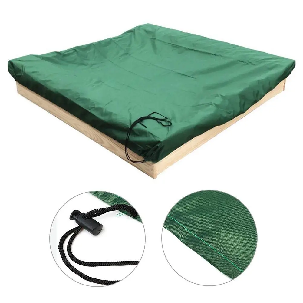 Sandbox Cover Sand Pit Square Waterproof Oxford Cloth Dust Cover Dustproof Protection with Drawstring Garden Sandpit Cover