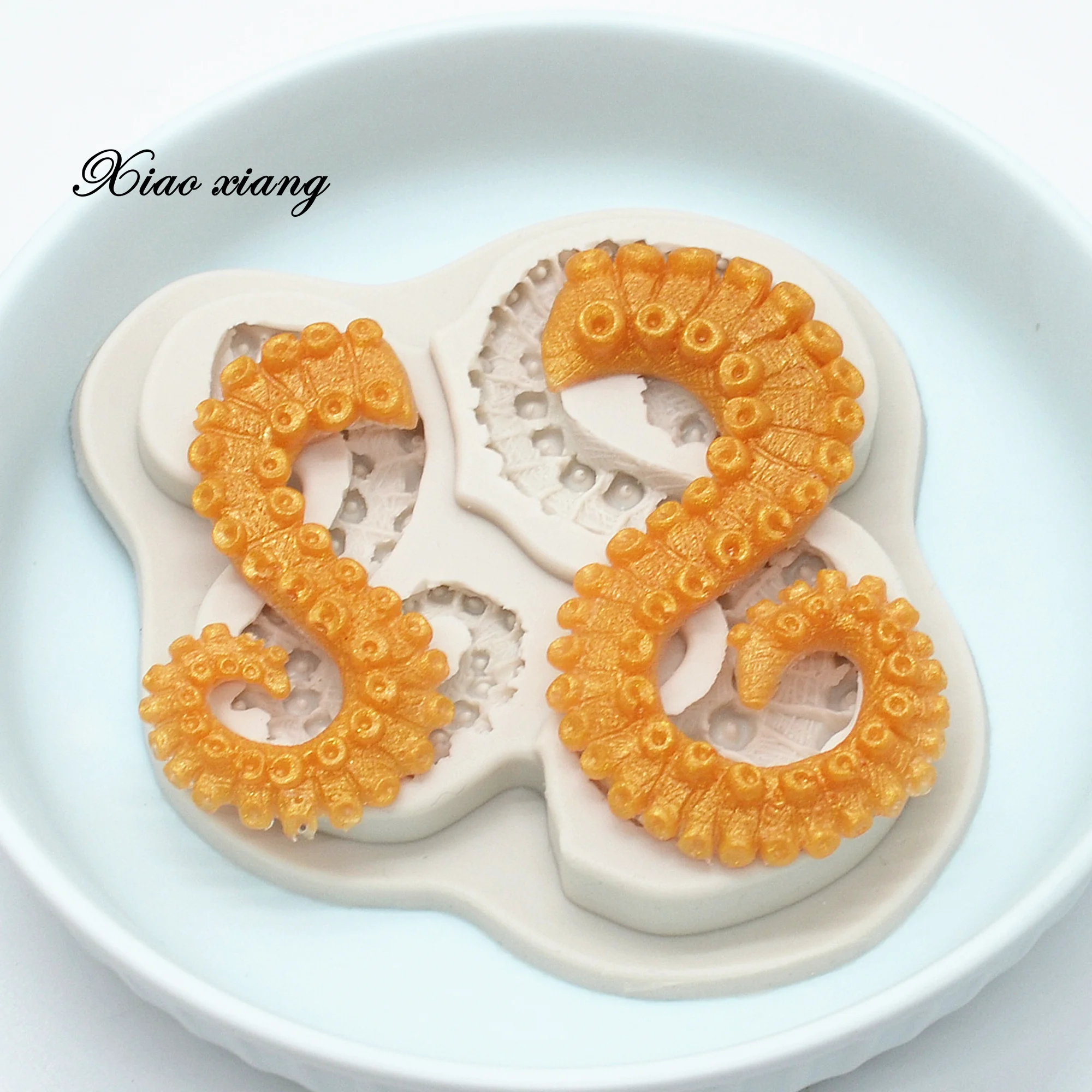 3D Tentacles Octopus  Silicone Resin Molds Kitchen Baking Tools Cake Chocolate Lace Decoration DIY Pastry Dessert Fondant Mould