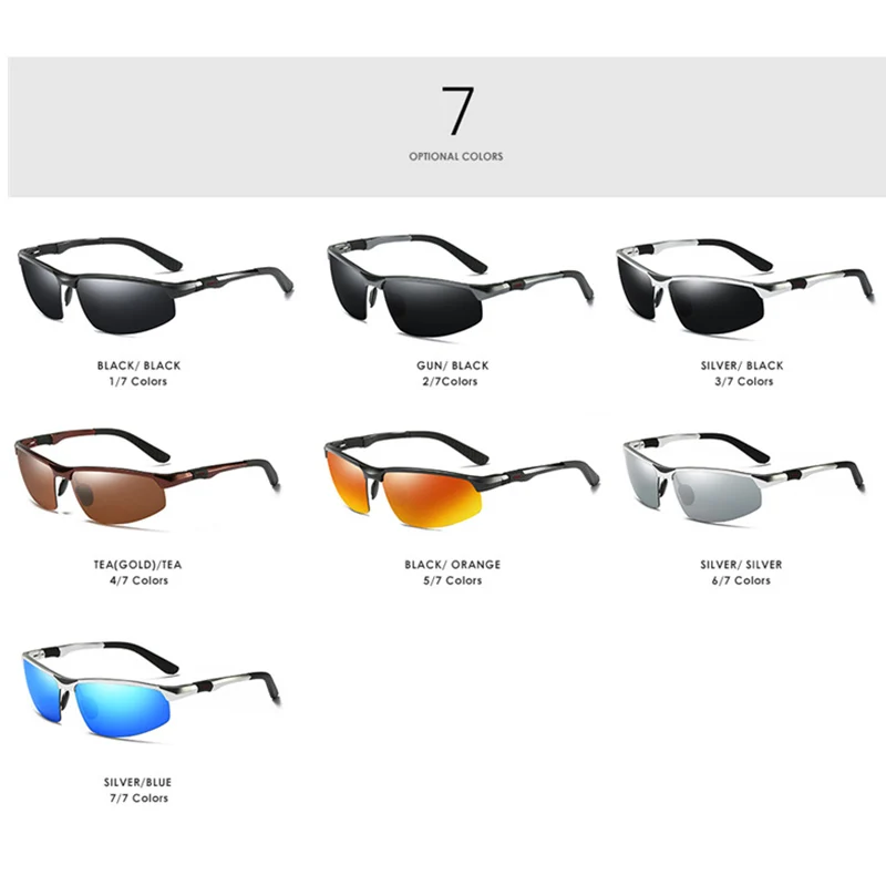 Top Quality Aluminum Magnesium Men Polarized Sunglasses Outdoor Goggles Sport Sun Glasses Driving Oculos gafas de sol hombre
