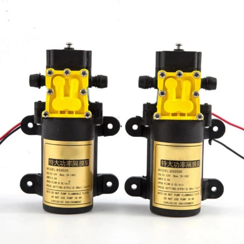 8L/min Large Flow Rate Agricultural DC Electric Water Pump 12V 24V Water Sprayer Car Wash AC 220V to DC12V 24V  Water Pomp Kit view 6