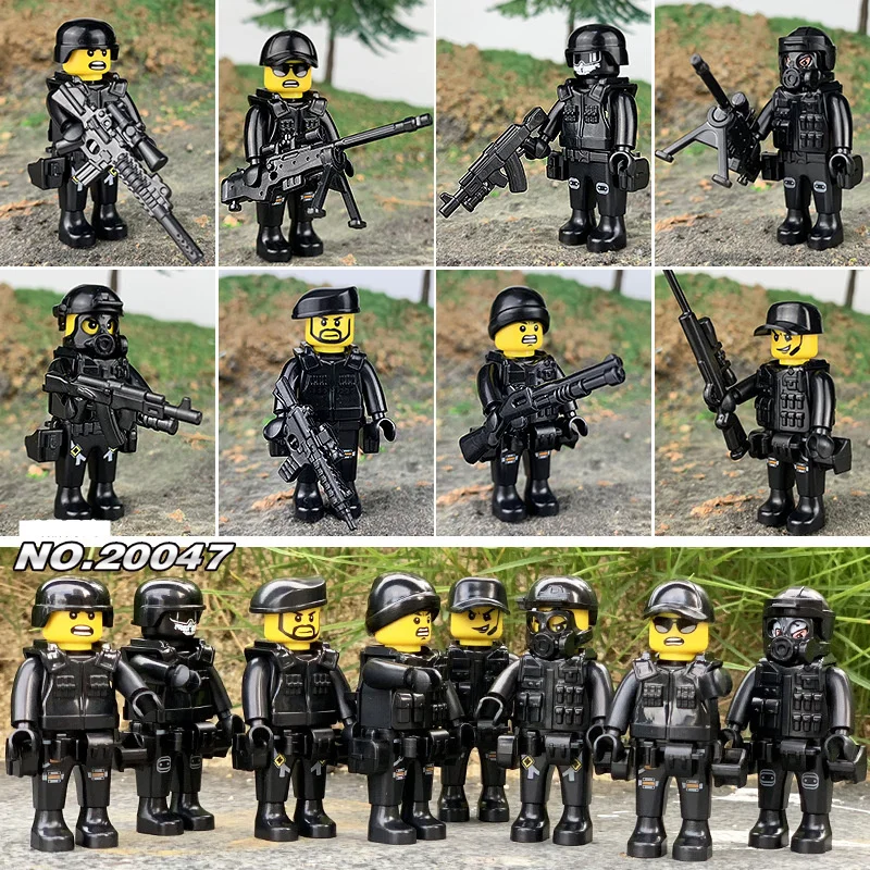 SWAT Building Blocks Model Accessory Compatible Assembly Cartoon Mini Action Figures Bricks military Set Children Gifts