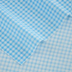 100% Cotton Fabric Patchwork Tissue Tecido Home Textile Blue and White Check Style Geometric Decoration for Beginner's Practice