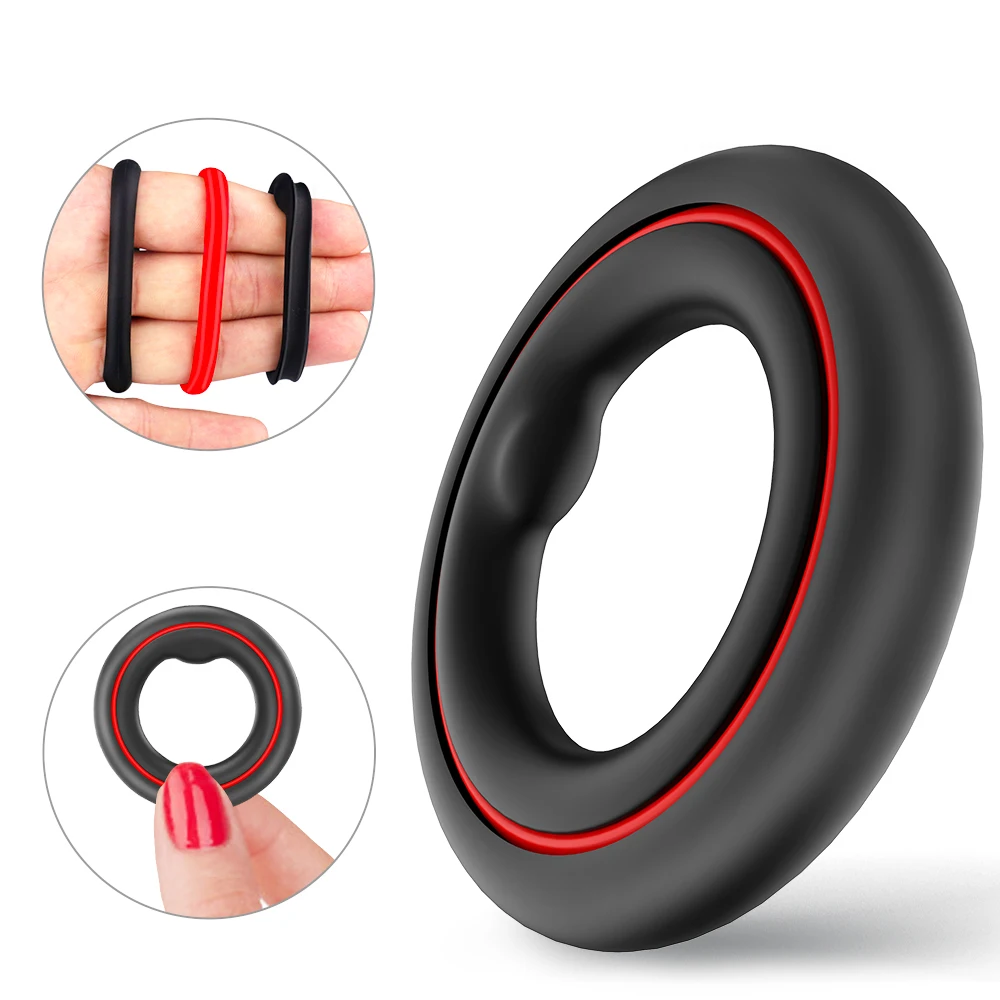 3pcs Penis Rings for Men Cockring Delay Ejaculation High Elasticity Time Lasting Penisring Sex Toys for Men couple sexophop