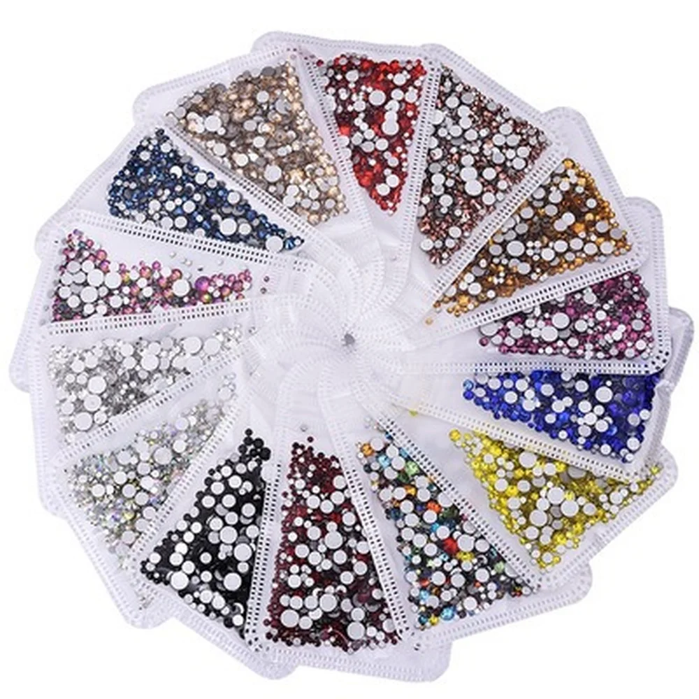 

5Gram/Bag Ss3-ss30 Mix Sizes Nail Art Non HotFix Crystal Rhinestone,Flatback 3D Glass Non Hot Fix Rhinestones Nail Decoration