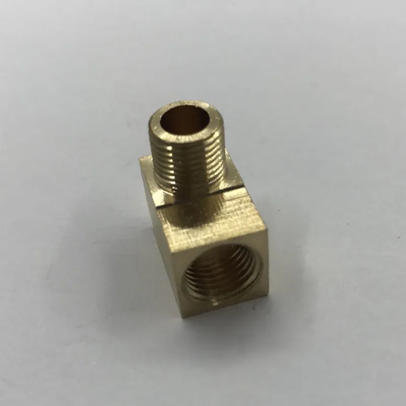 10pcs 90 Angle external internal thread M10x1 brass fitting barstock street elbow copper connector joint