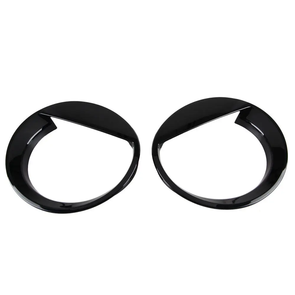 

ABS Headlight Cover Trim for Jeep Patriot Accessories Black Pair Eyebrow Shape