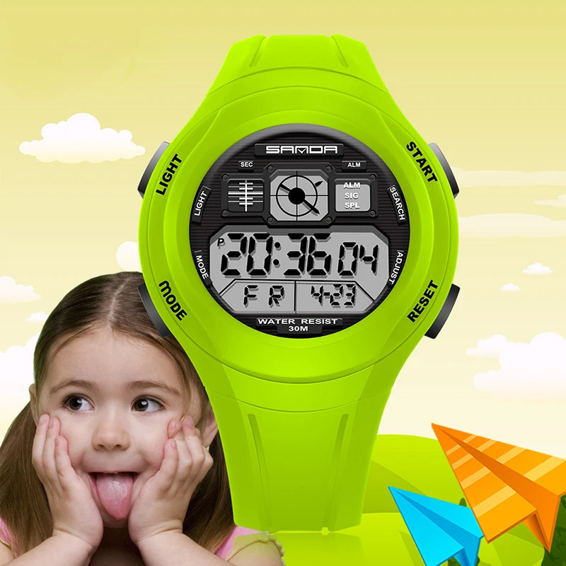 UTHAI CE09 Kids watch  LED Electronic Digital Watch Sport Stop Watch waterproof  Wristwatches children for boys  girl fashion