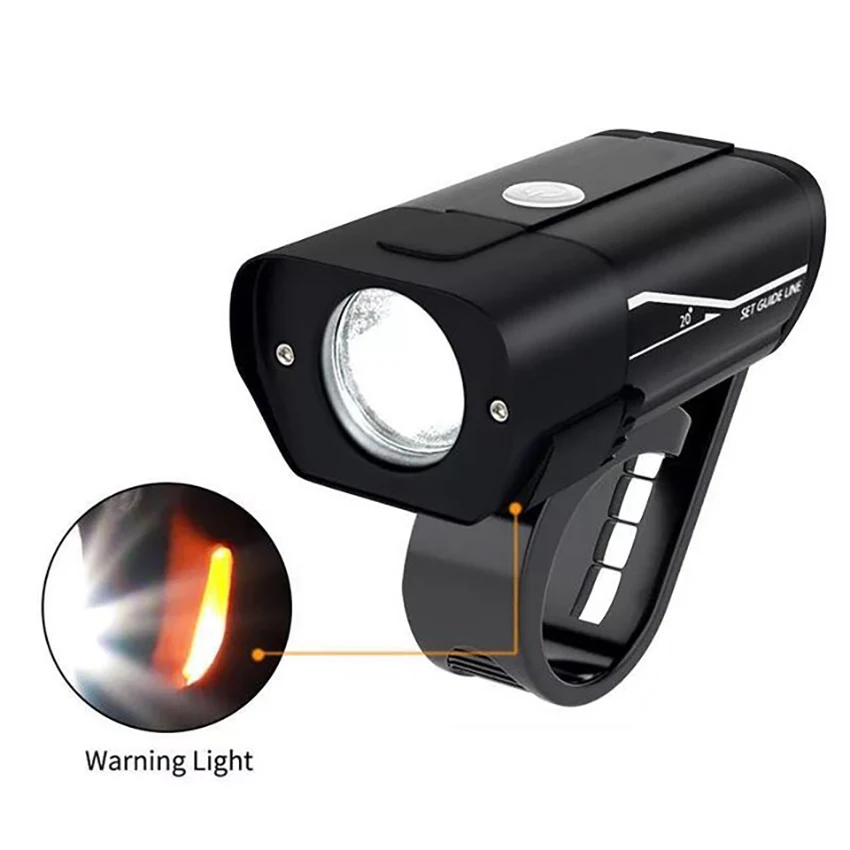 Miniluz LED para bicicleta, linterna recargable por USB, 5 velocidades, ajustable, resistente al agua, luces de advertencia para ciclismo