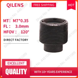 QILENS M7 Mount FL 3.0mm Pinhole Lens with Aperture F1.6 Mini CCTV HD 2.0Megapixel for security Cameras