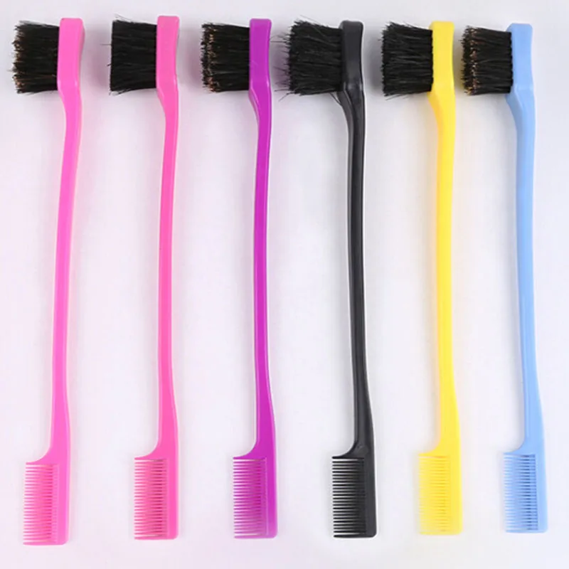 10 Beauty Double Side Edge Hair Comb Control Hair Brush For Hair Styling Salon Professional Accessories Hair Brush Random Color