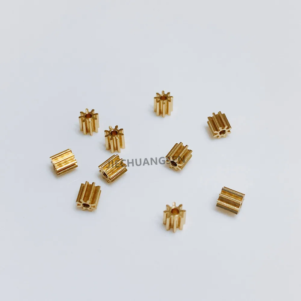 10PCS/LOT 0.3M 8T Copper Gear,0.3 Module 8 Teeth 0.98mm Hole Diameter