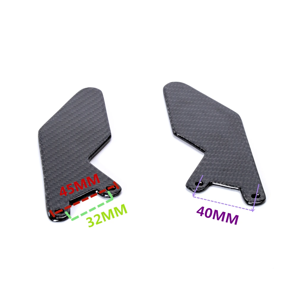 Universally Carbon Fiber Heel Guard Rearset Plate Foot Peg Protector Rear Sets 2PCS For GSXR 1000 GSXR1000