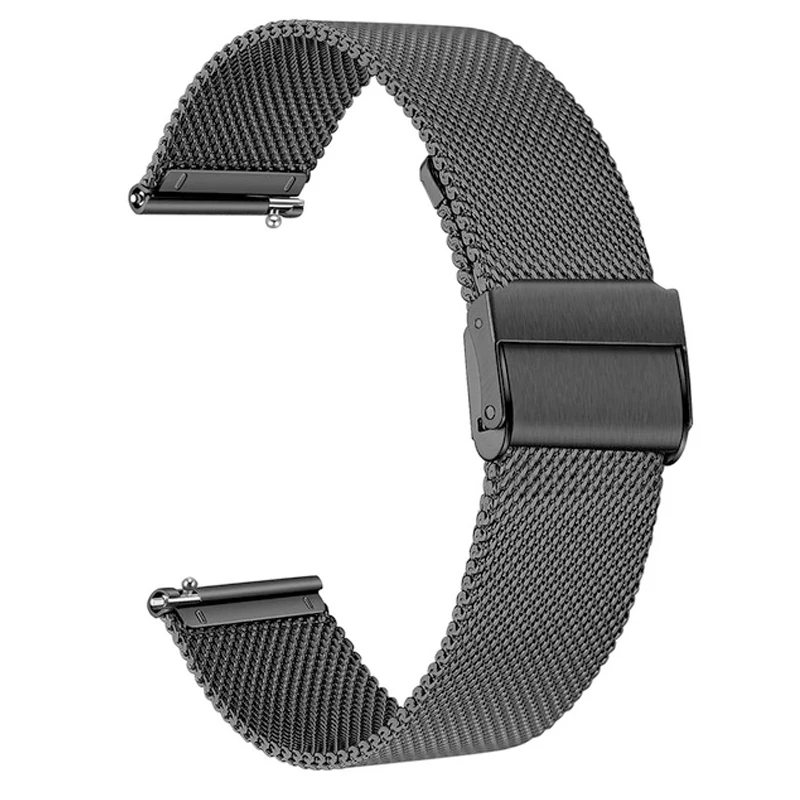 Pulseira de aço inoxidável para relógio huawei gt2 2 46mm 42mm, pulseira de metal para smart watch samsung galaxy watch 46mm 42mm