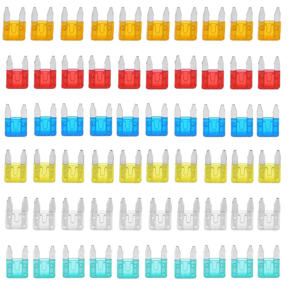 60PCS bag type small blade type car fuse combination 5/7.5/10/15/20/25/30A fuse set car truck
