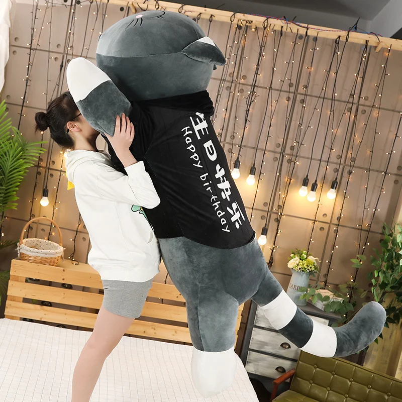 110cm Duży rozmiar Wysokiej jakości Śliczny kot Pluszowa zabawka Miękka kreskówka Wypchana lalka Sofa Łóżko Poduszka Dziewczyna Dziecko Prezent urodzinowy — zdjęcie 7