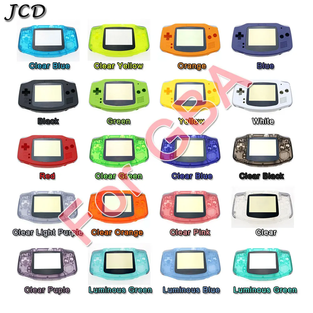 

JCD DIY Full Set Plastic Housing Shell Cover Case w/ Screen Lens,Button set for GameBoy Advance For GBA console