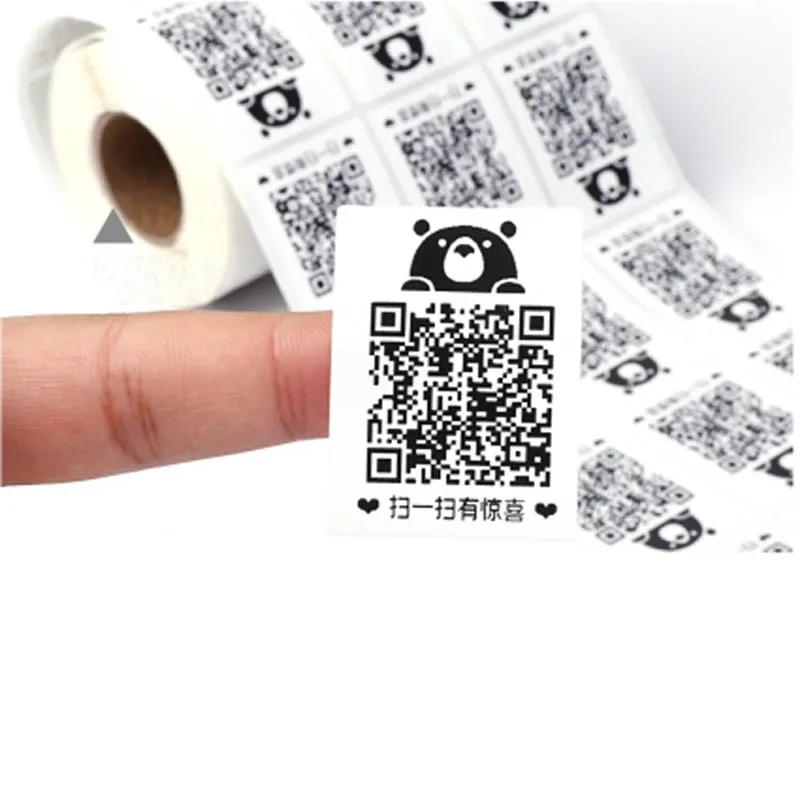 1000PCS 3x4cm Custom stickers Free Print 2D bar code printed Two-dimensional code QR code quick response label Sticker Tags