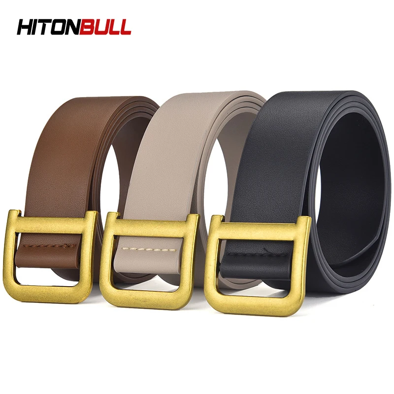 HITONBULL Women's Casual Wear Belt Noble Trouser Waistband High-quality Leather Belts Luxury Brand Smooth Buckle Girdle